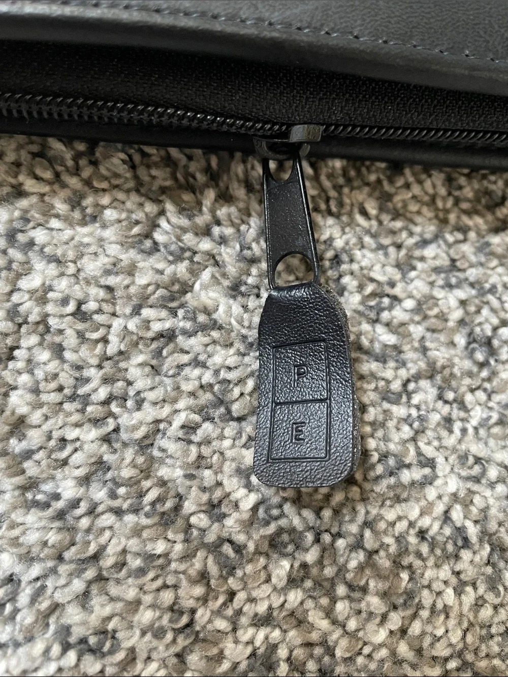 Perry Ellis Black Zip-Around Leather Portfolio